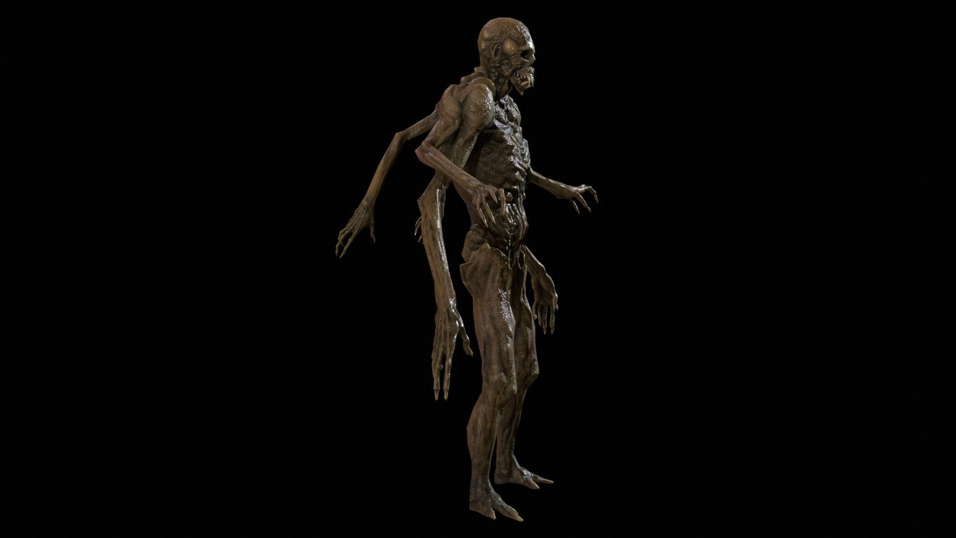 Necromutant4 humanoid creature Low-poly 3D model_10
