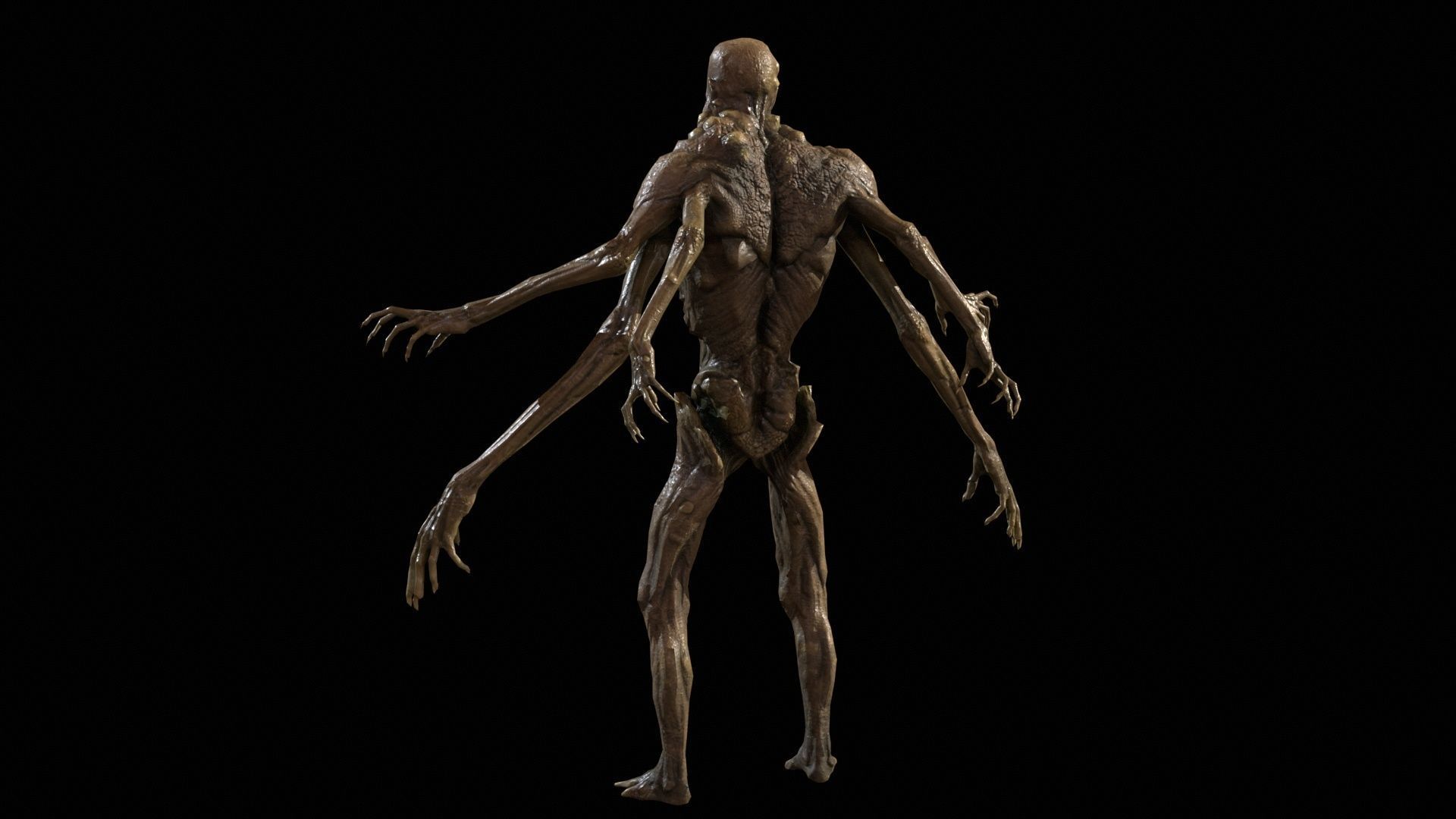Necromutant4 humanoid creature Low-poly 3D model_4