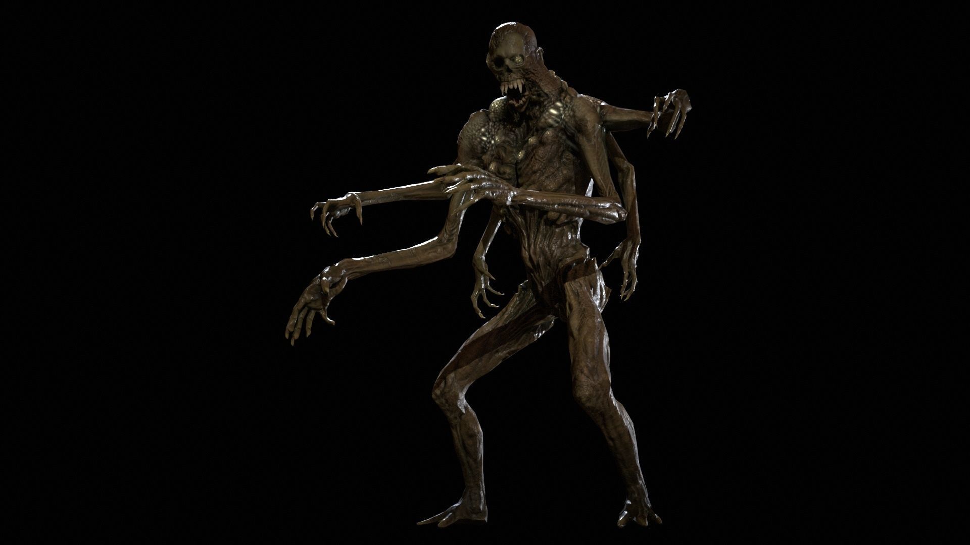 Necromutant4 humanoid creature Low-poly 3D model_16