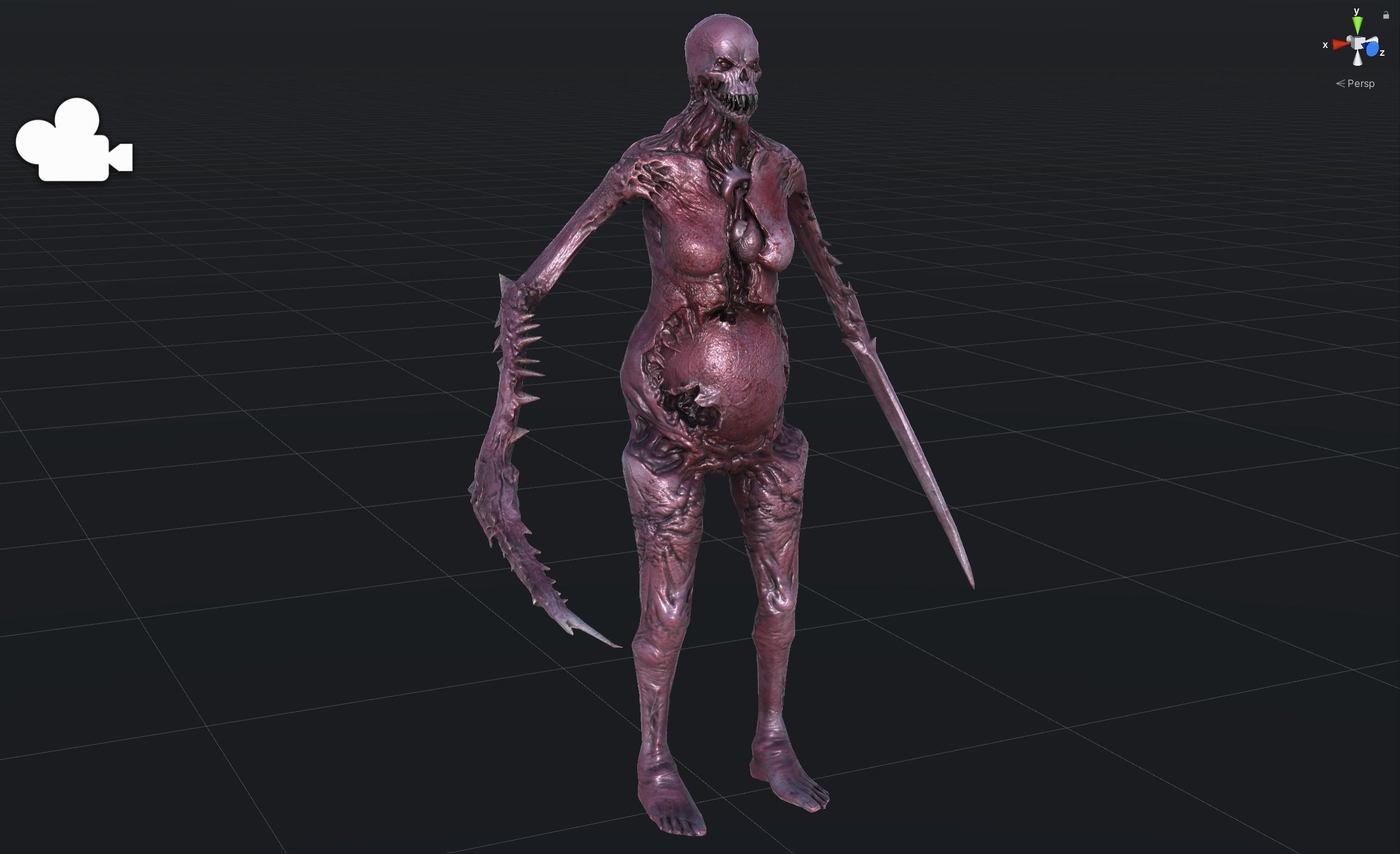 Necromutant5 skeleton holding sword Low-poly 3D model_35