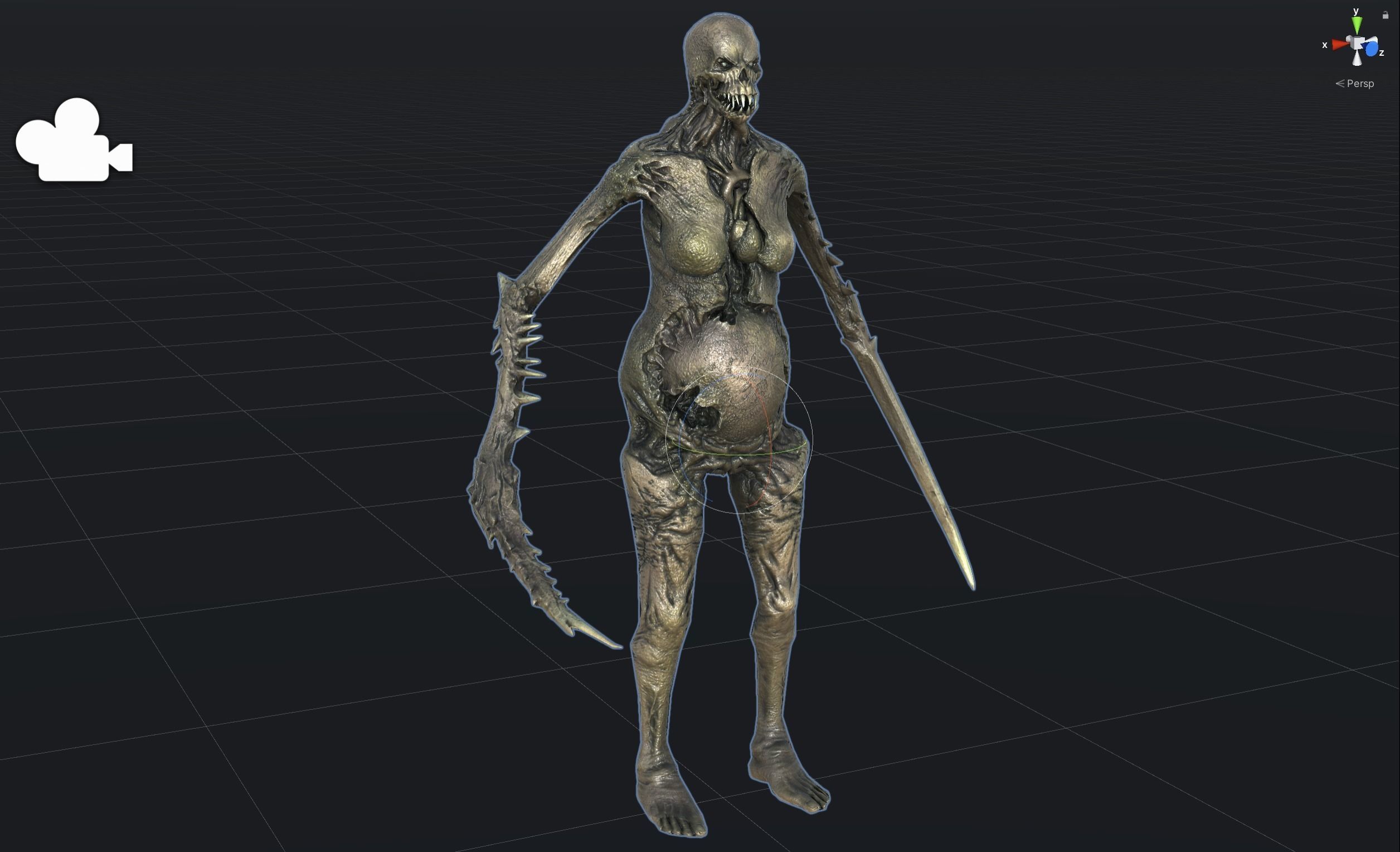 Necromutant5 skeleton holding sword Low-poly 3D model_37