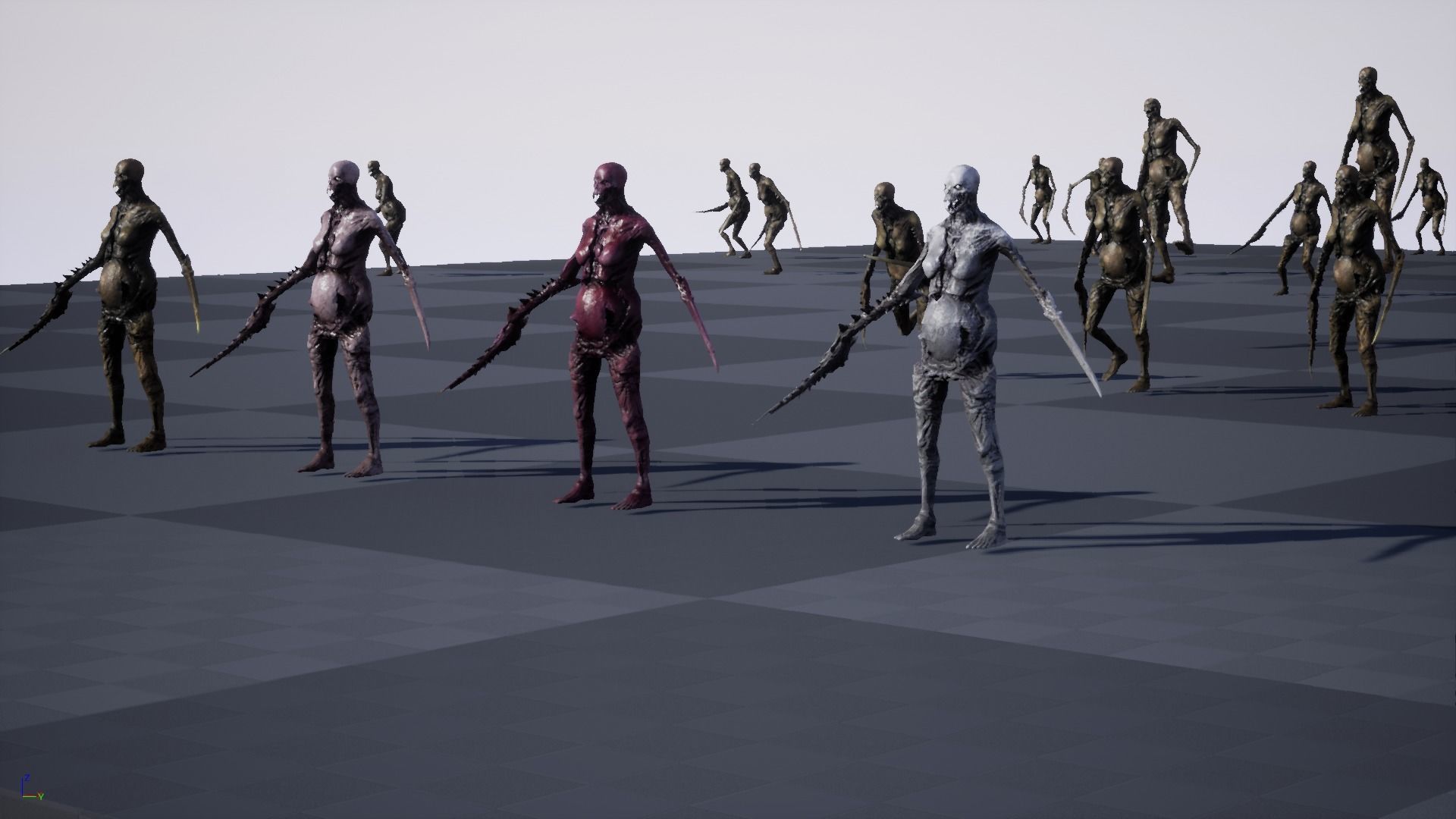 Necromutant5 skeleton holding sword Low-poly 3D model_43