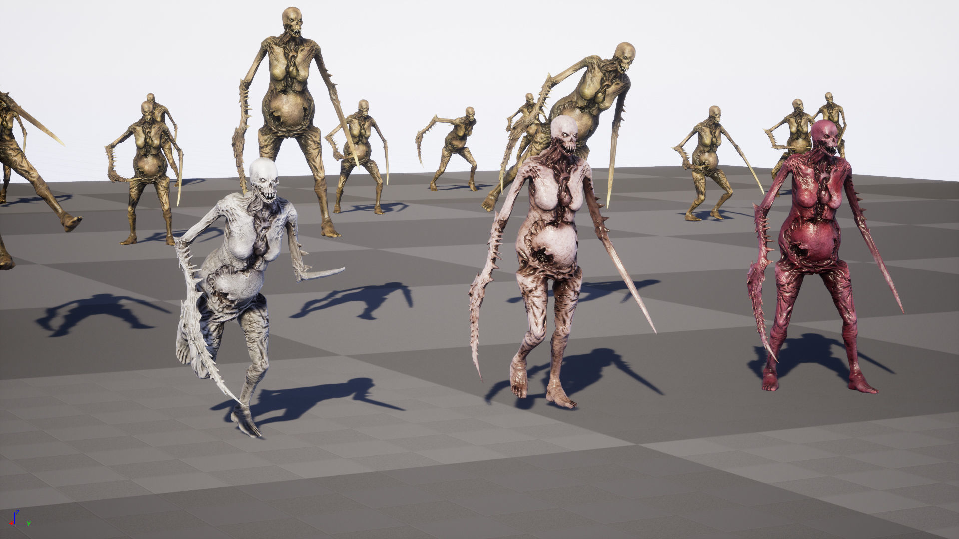 Necromutant5 skeleton holding sword Low-poly 3D model_5