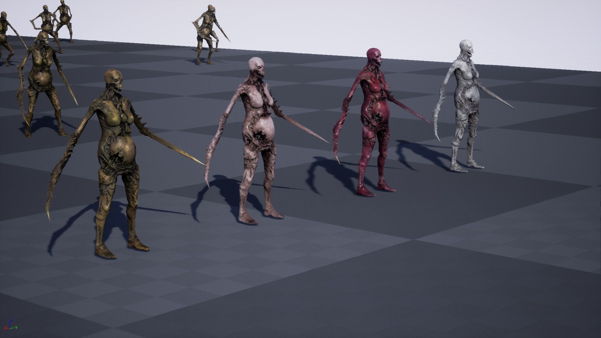 Necromutant5 skeleton holding sword Low-poly 3D model_40