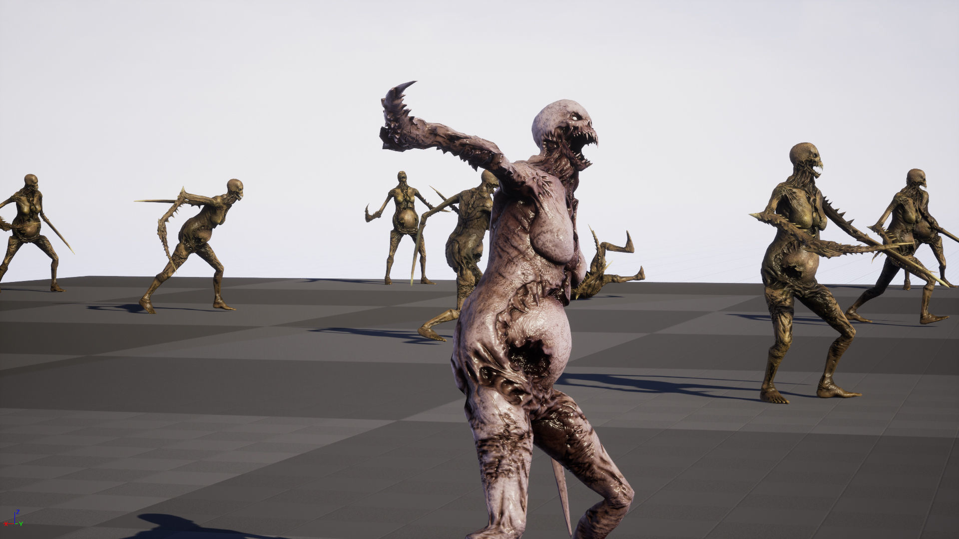 Necromutant5 skeleton holding sword Low-poly 3D model_3