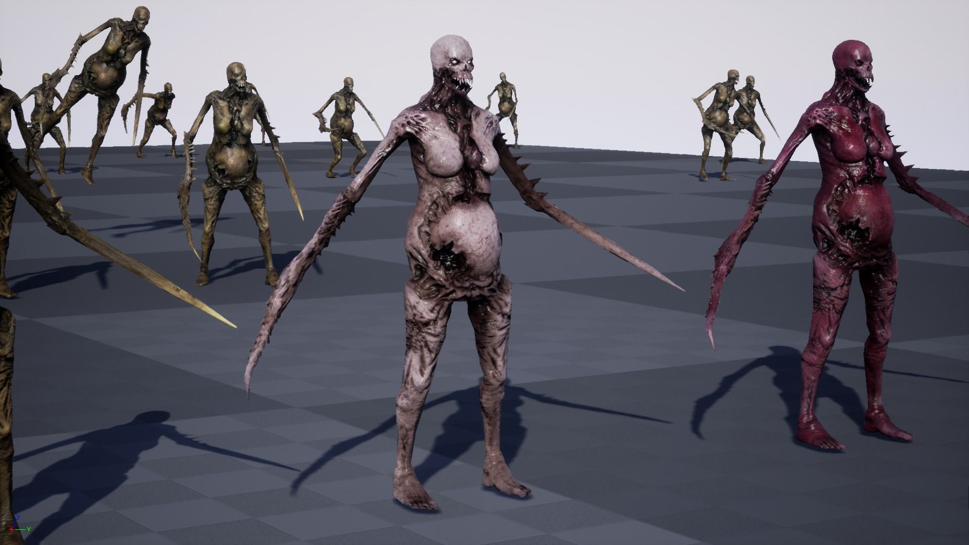 Necromutant5 skeleton holding sword Low-poly 3D model_41