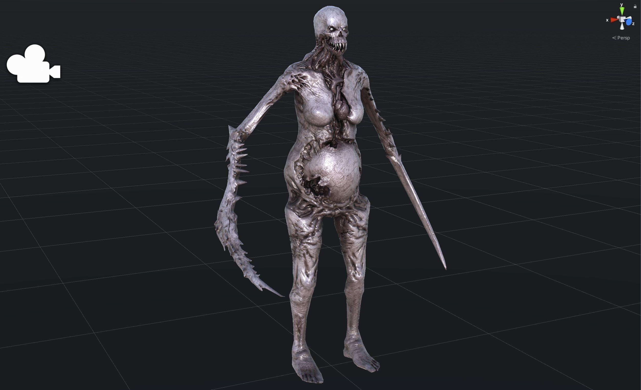 Necromutant5 skeleton holding sword Low-poly 3D model_36