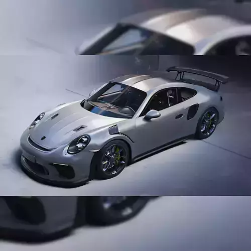 Porsche 911 GT3 Low-poly 3D model