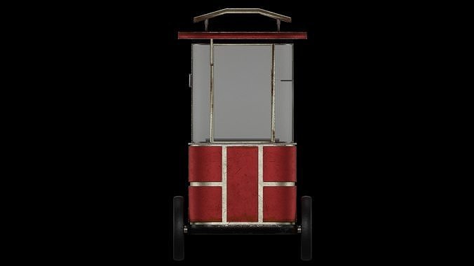 Turkish Bagel Cart Low-poly 3D model 4
