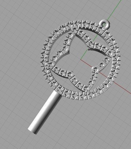 CG370 butterfly key 3D print model_10