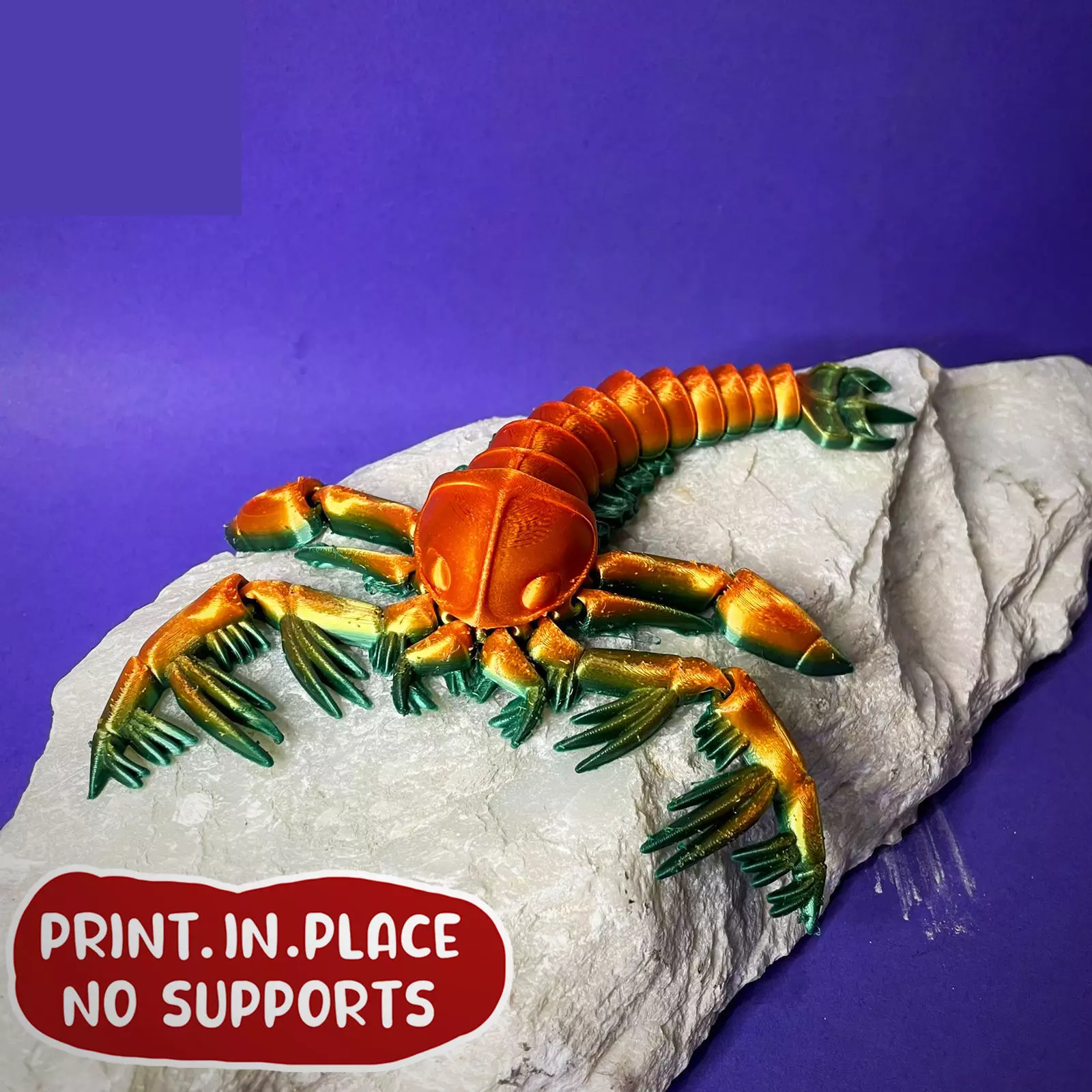 FLEXI PRINT-IN-PLACE SEA SCORPION 3D print model_0
