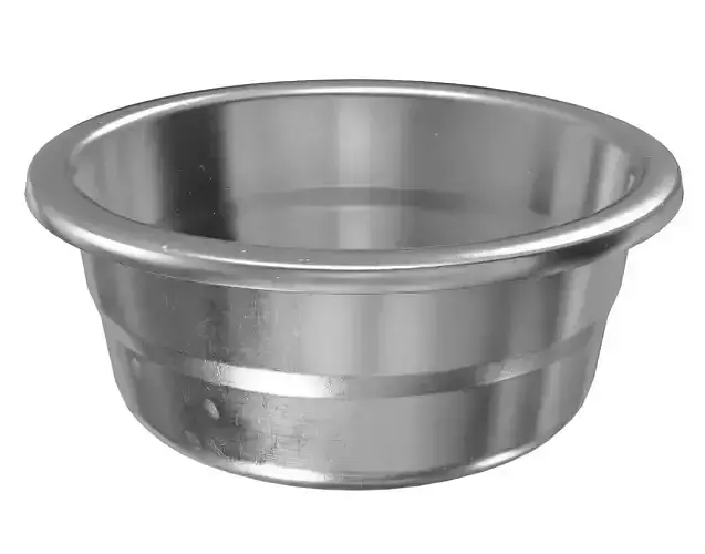 Used stainless bowl  kitchen dishes da1 Low-poly 3D model