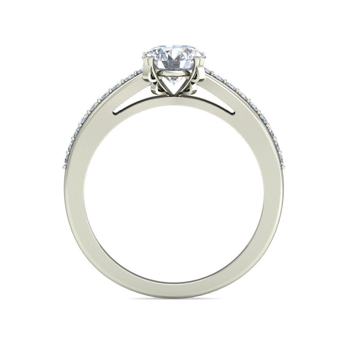 Women Wedding Engagement Ring 3D print model_1