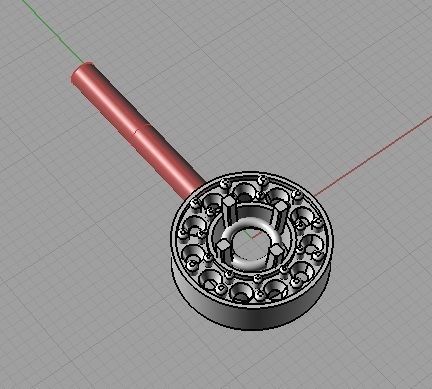 CG371 gold necklace with round diamond in center 3D print model_10