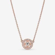 CG371 gold necklace with round diamond in center 3D print model_2