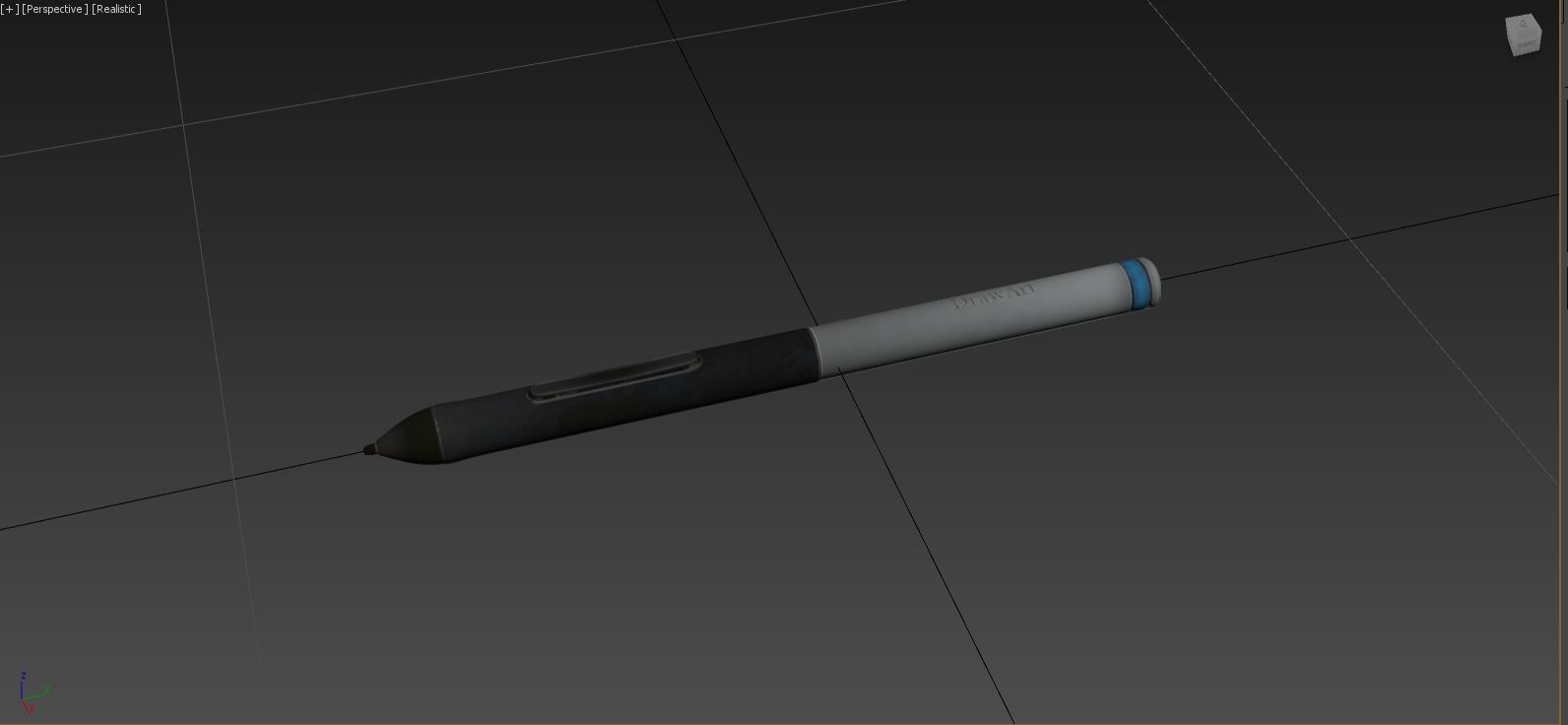 Tablet pen with buttons da1 Free low-poly 3D model_15