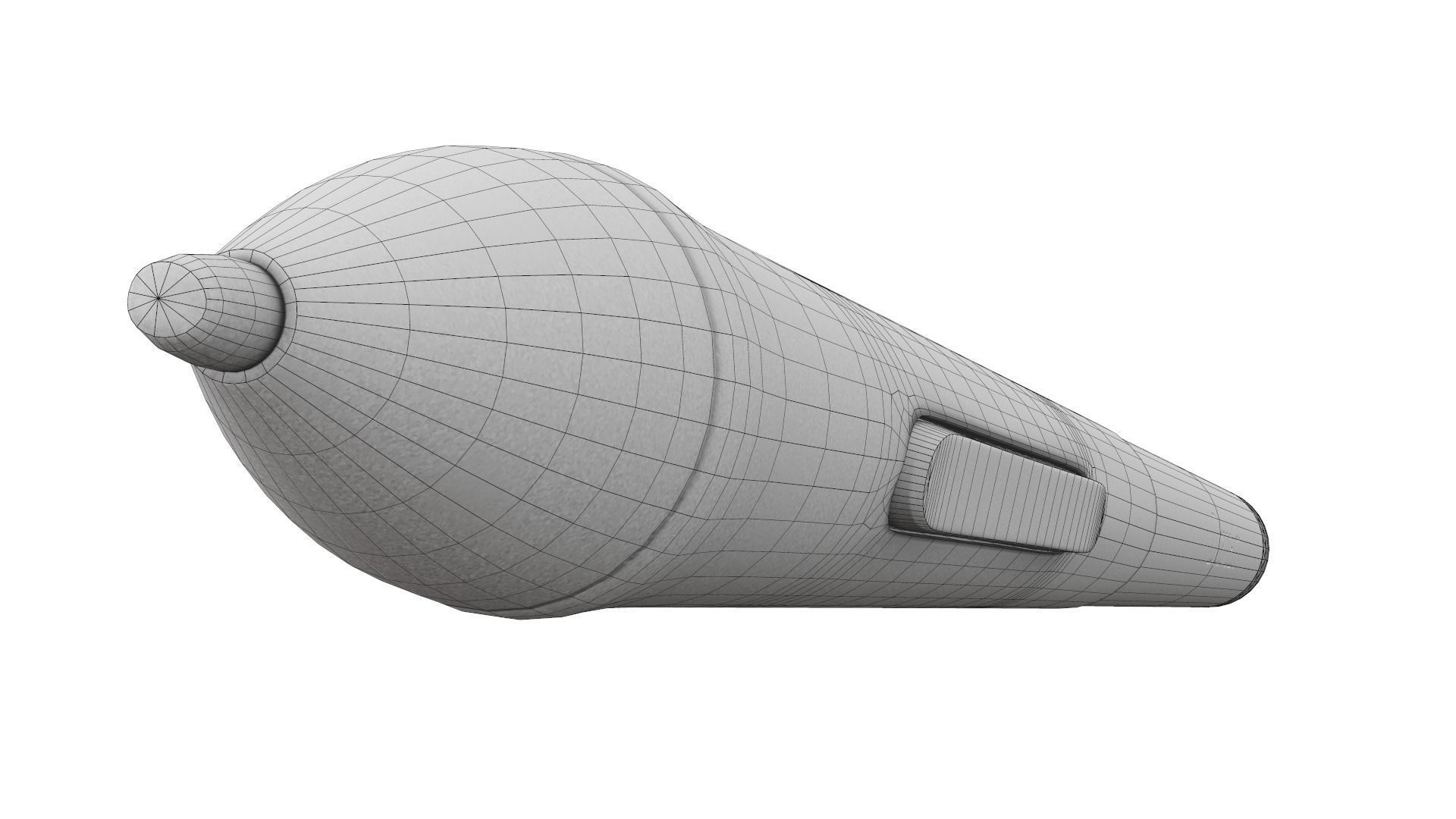 Tablet pen with buttons da1 Free low-poly 3D model_12