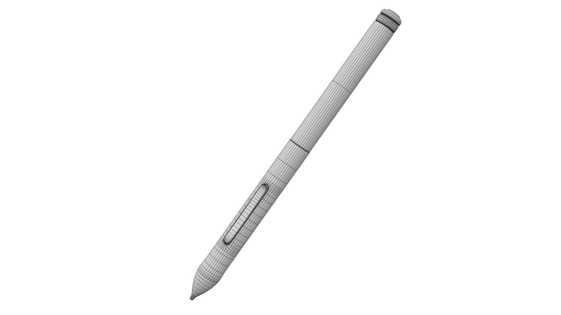 Tablet pen with buttons da1 Free low-poly 3D model_10