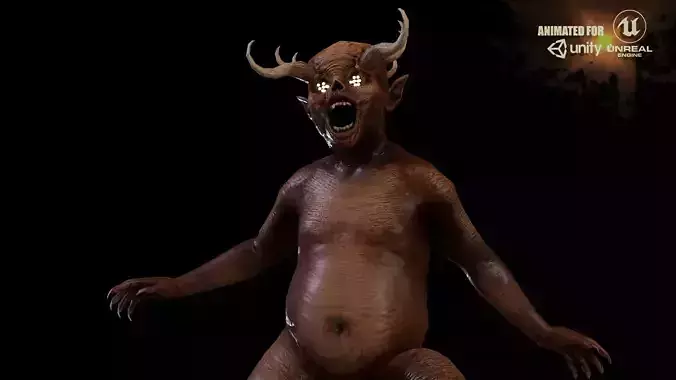 Imp2 low poly deer Low-poly 3D model
