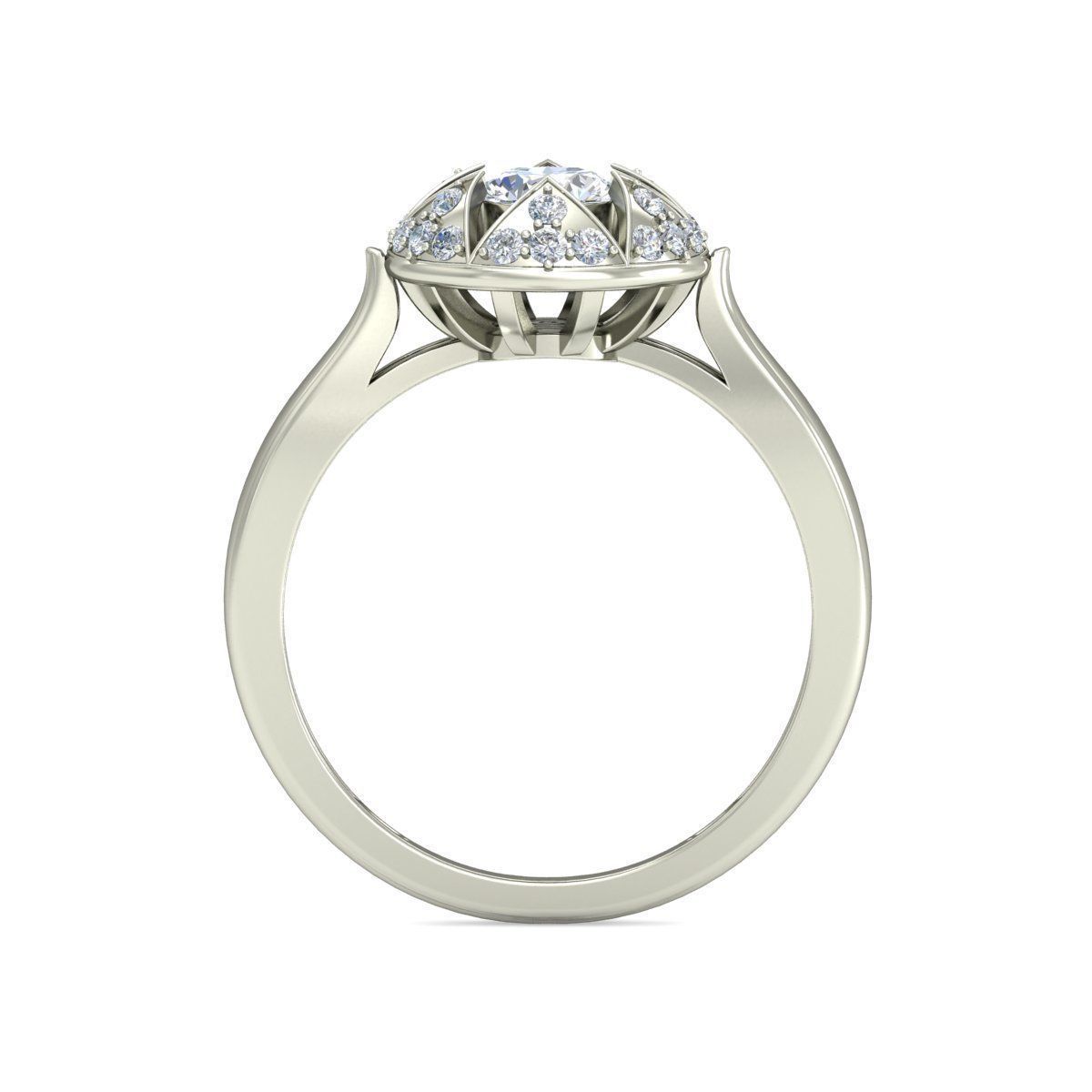 Women Wedding Engagement Ring 3D print model_1