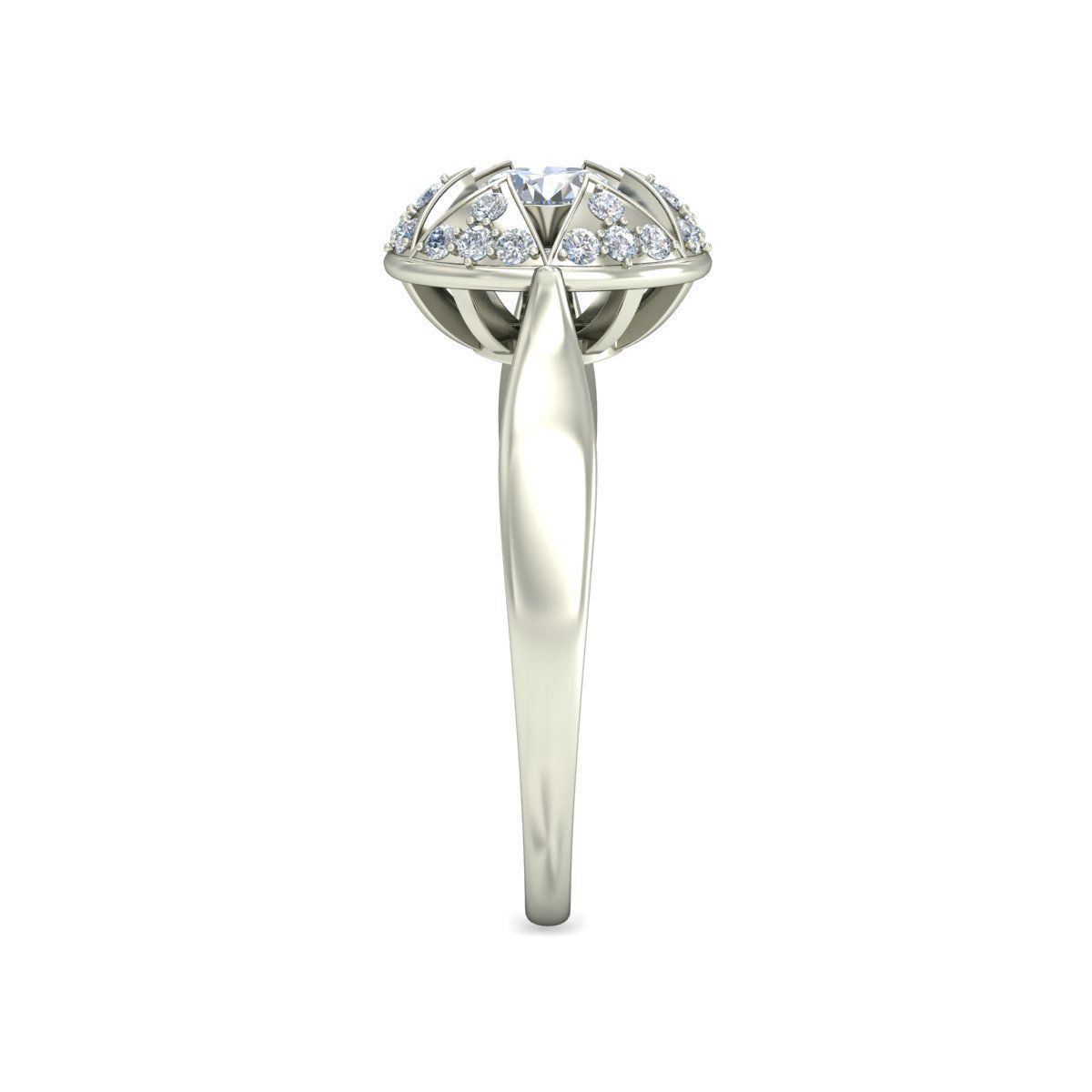 Women Wedding Engagement Ring 3D print model_2