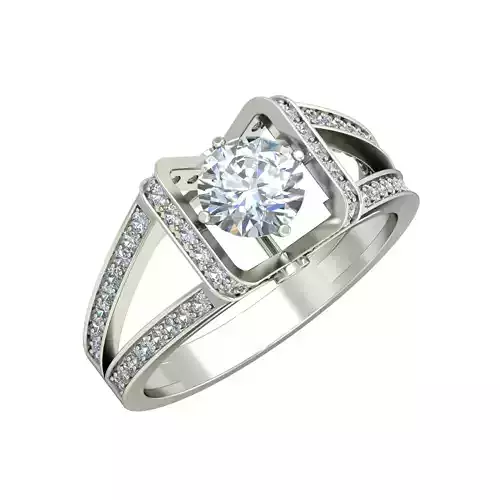 Women Wedding Engagement Two Band Ring 3D print model