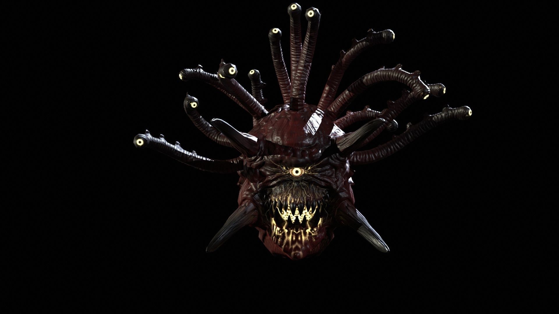 EvilEye demon head Low-poly 3D model_18