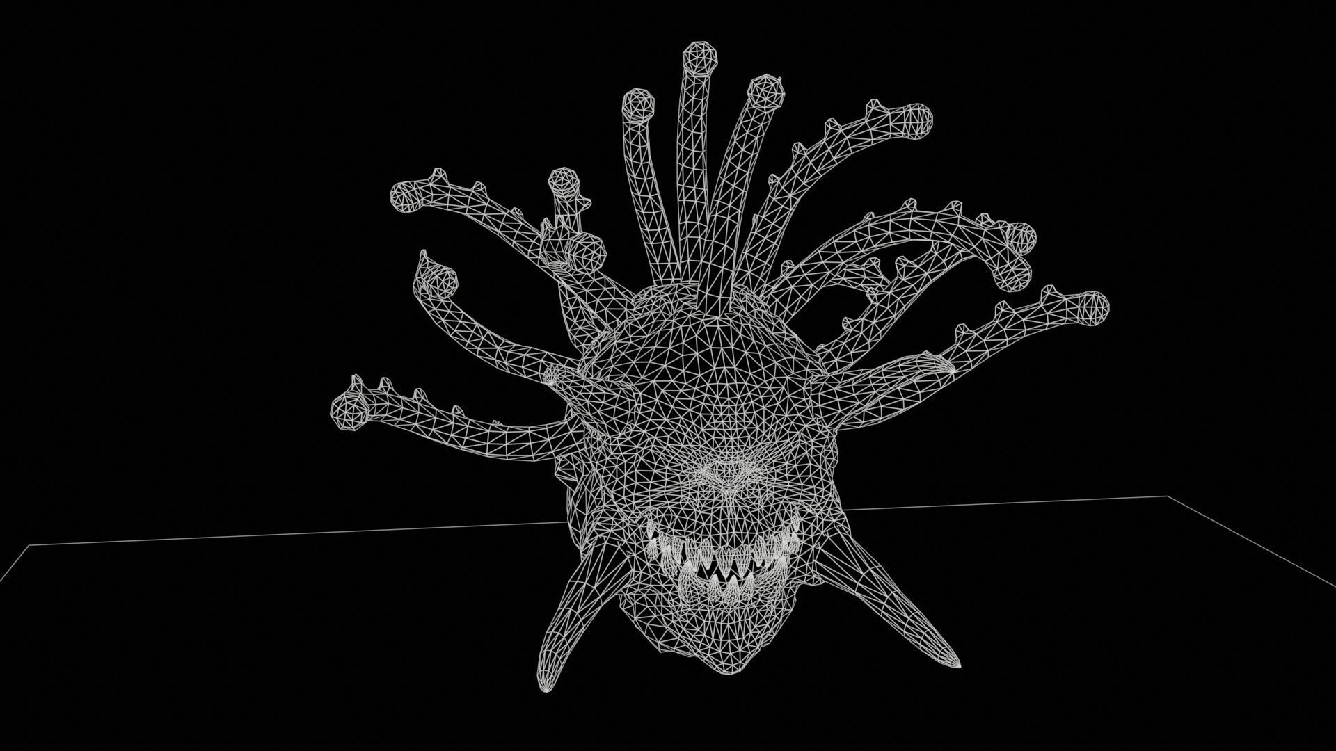 EvilEye demon head Low-poly 3D model_19