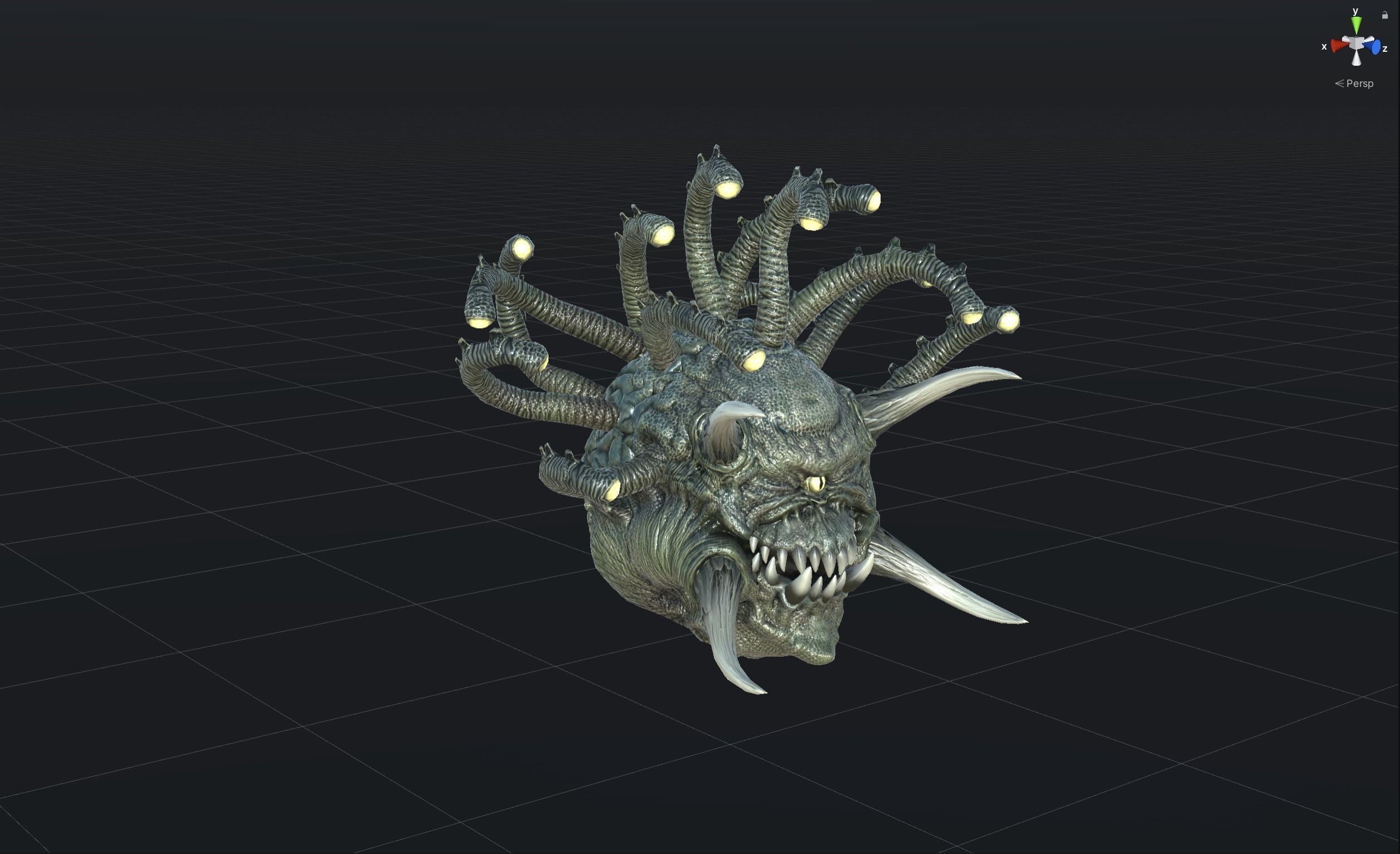 EvilEye demon head Low-poly 3D model_32