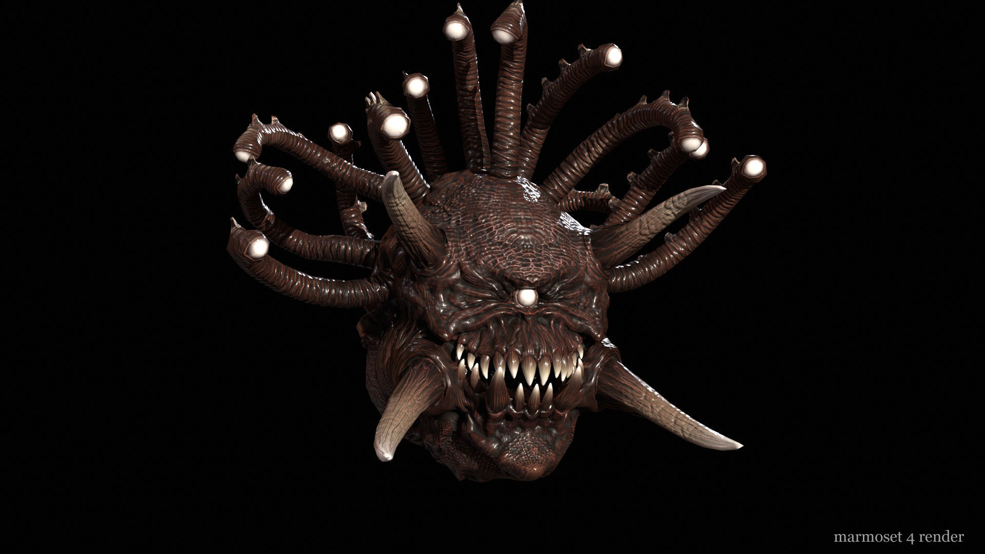 EvilEye demon head Low-poly 3D model_5