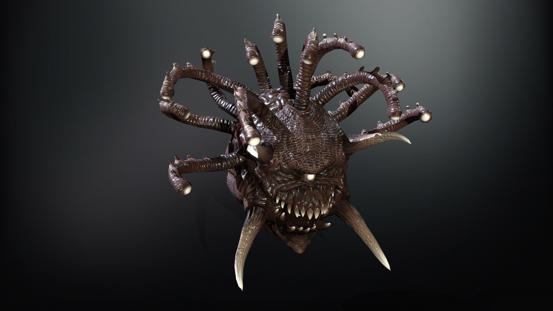 EvilEye demon head Low-poly 3D model_16