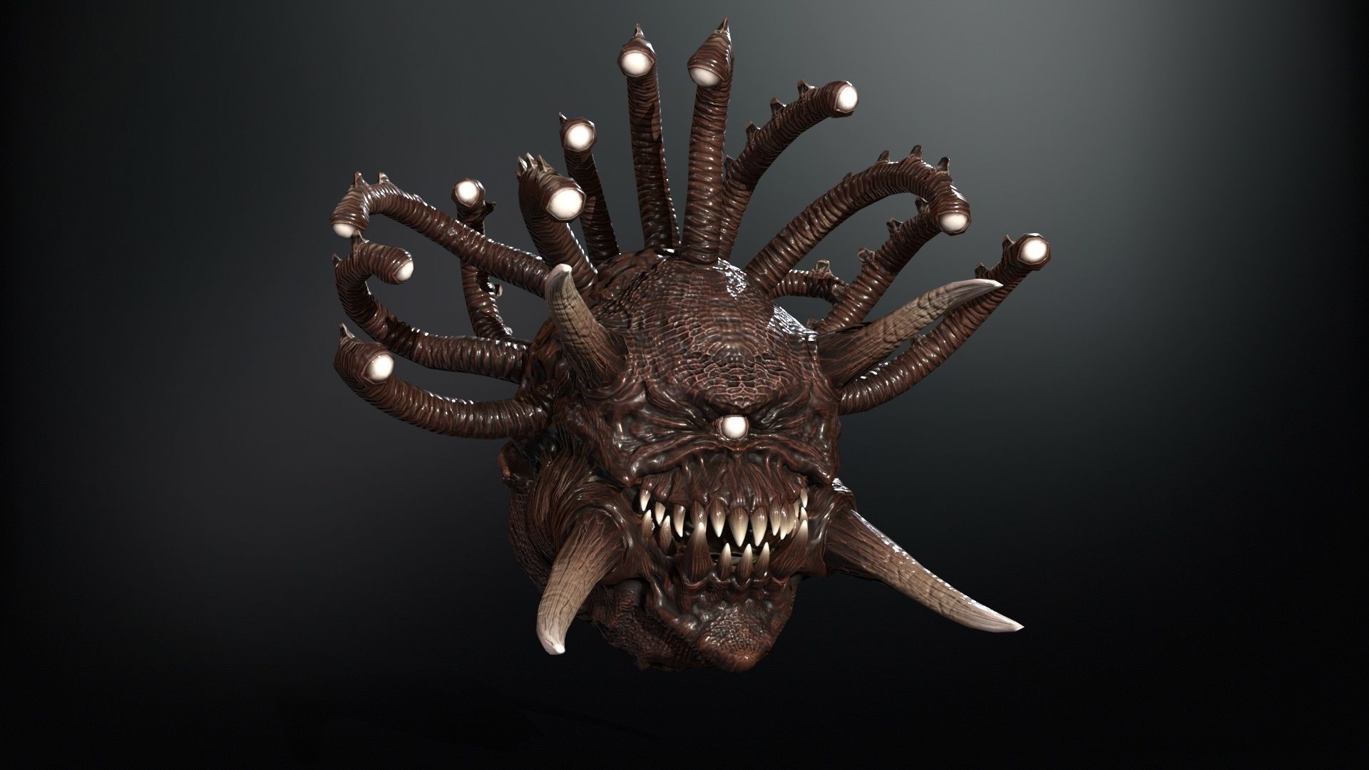 EvilEye demon head Low-poly 3D model_2