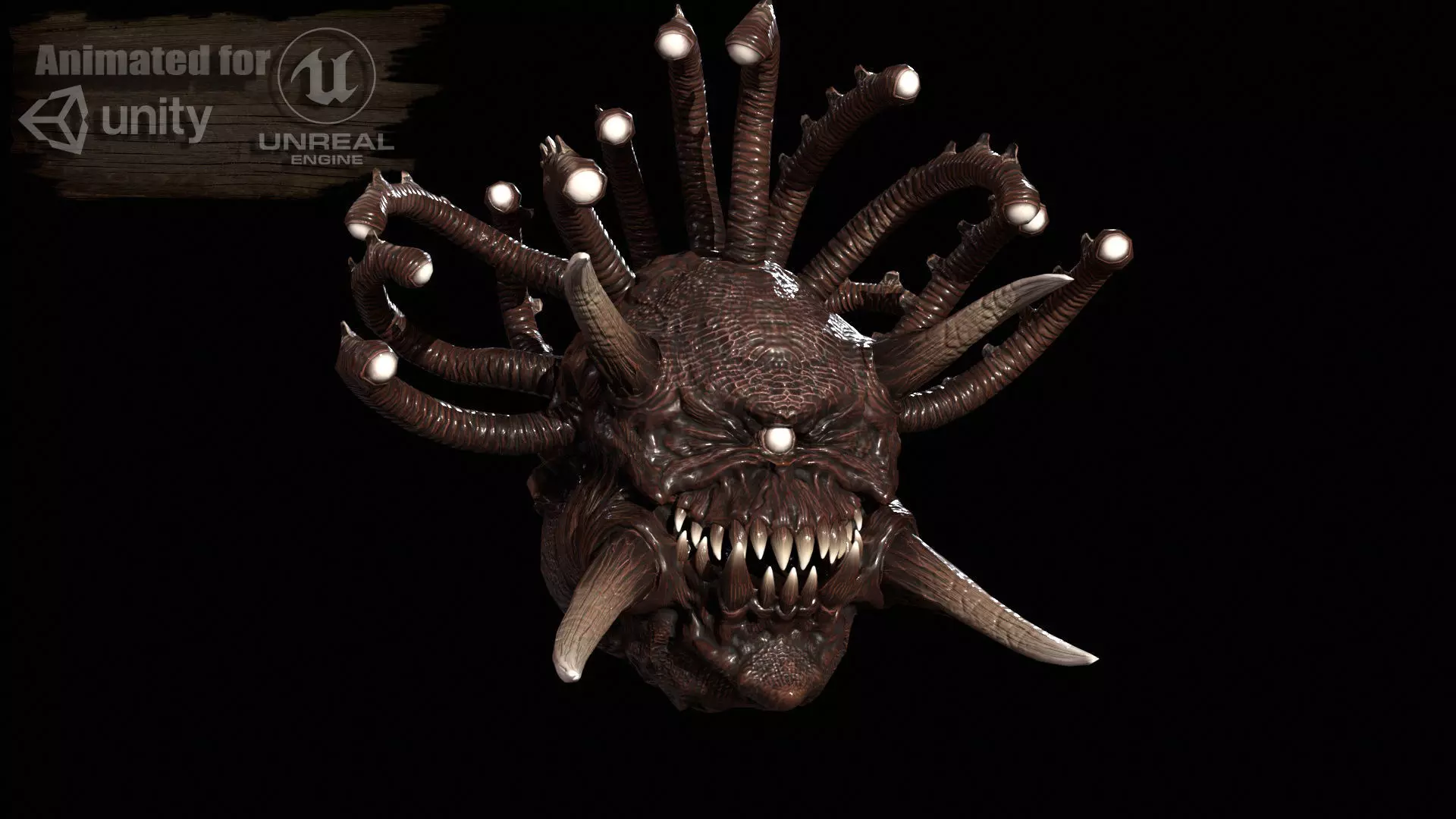 EvilEye demon head Low-poly 3D model_0