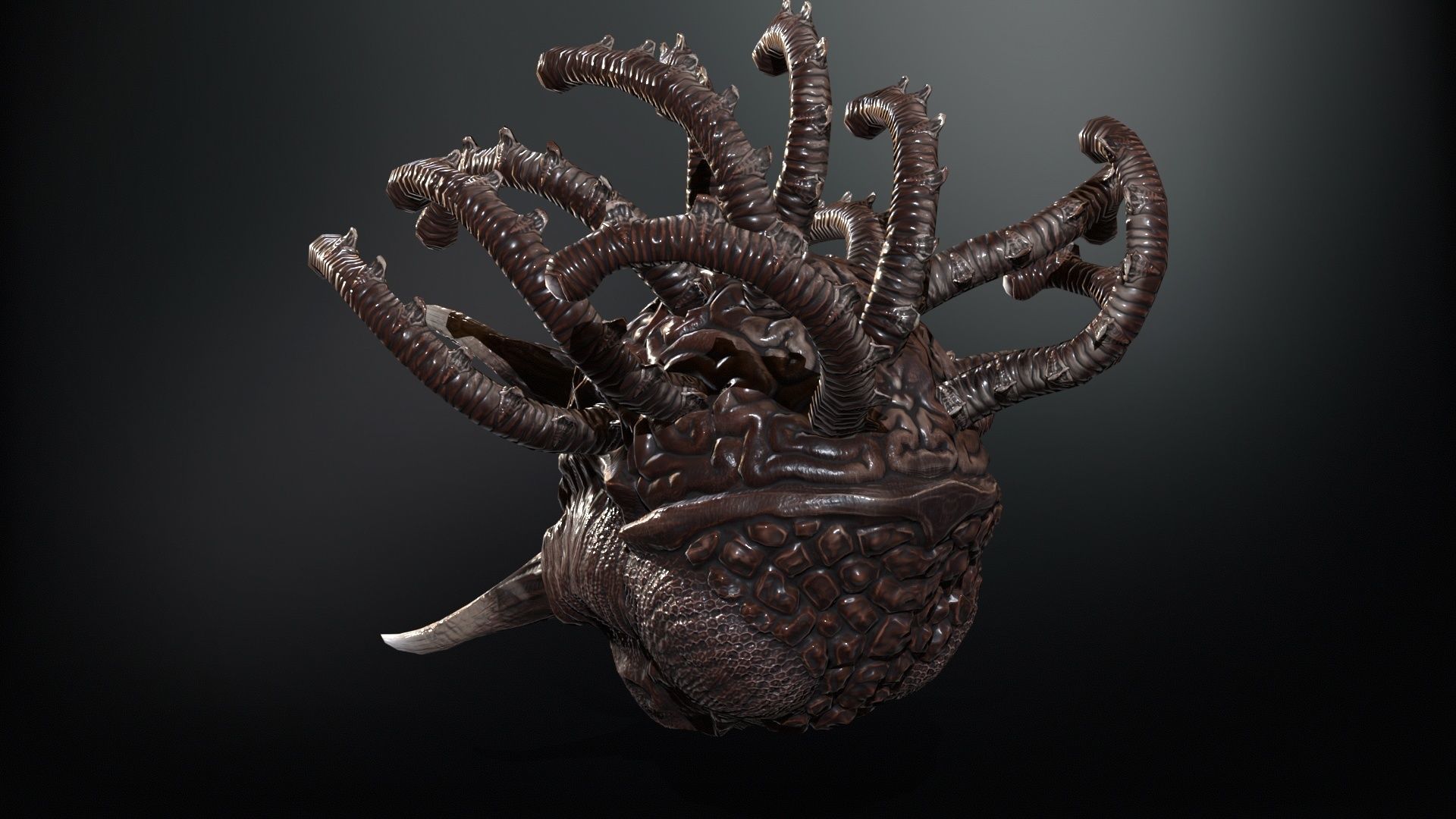 EvilEye demon head Low-poly 3D model_3