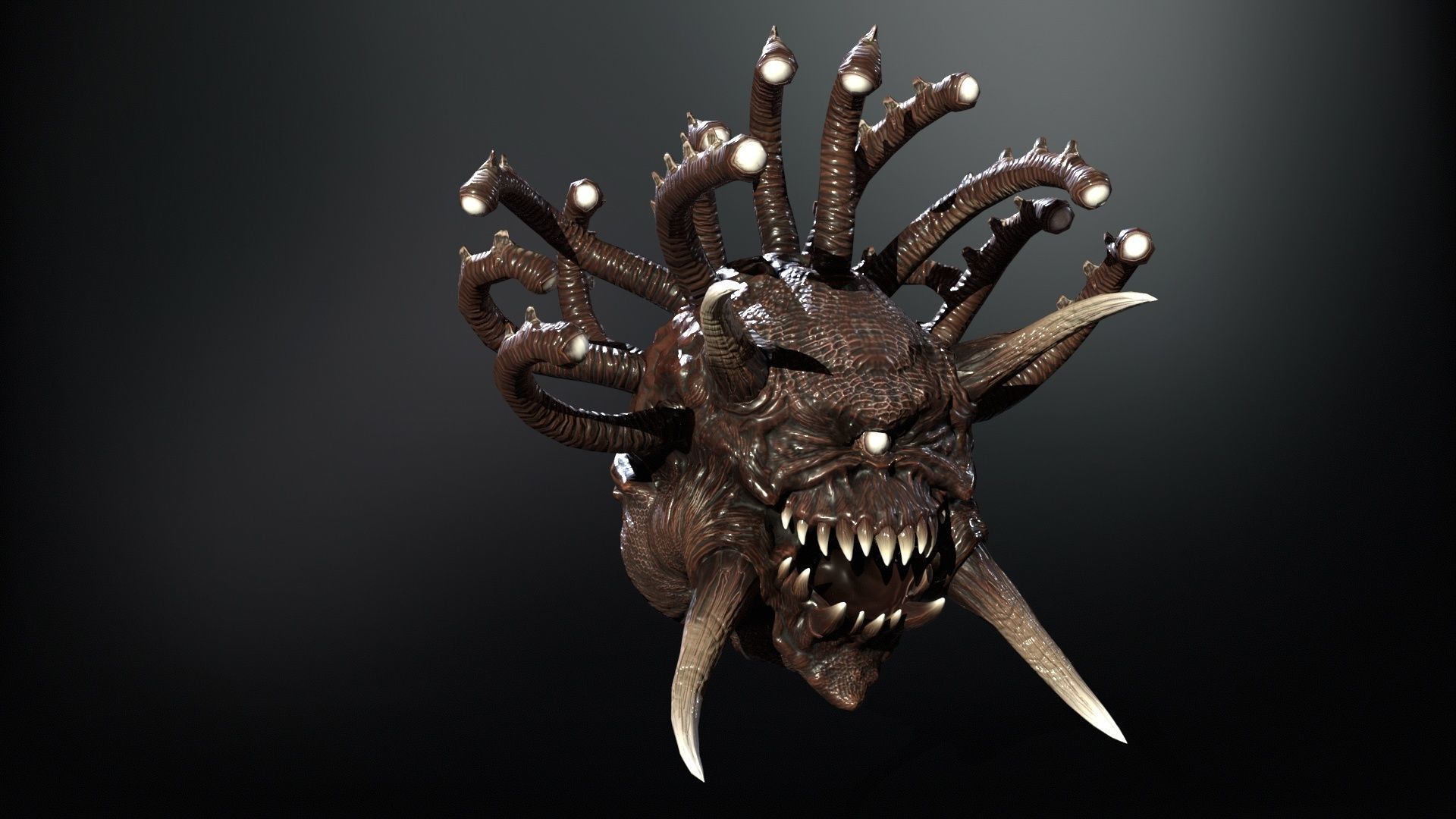 EvilEye demon head Low-poly 3D model_10
