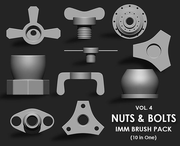 Nuts and Bolts IMM Brush Pack 10 in One Vol 4 3D model