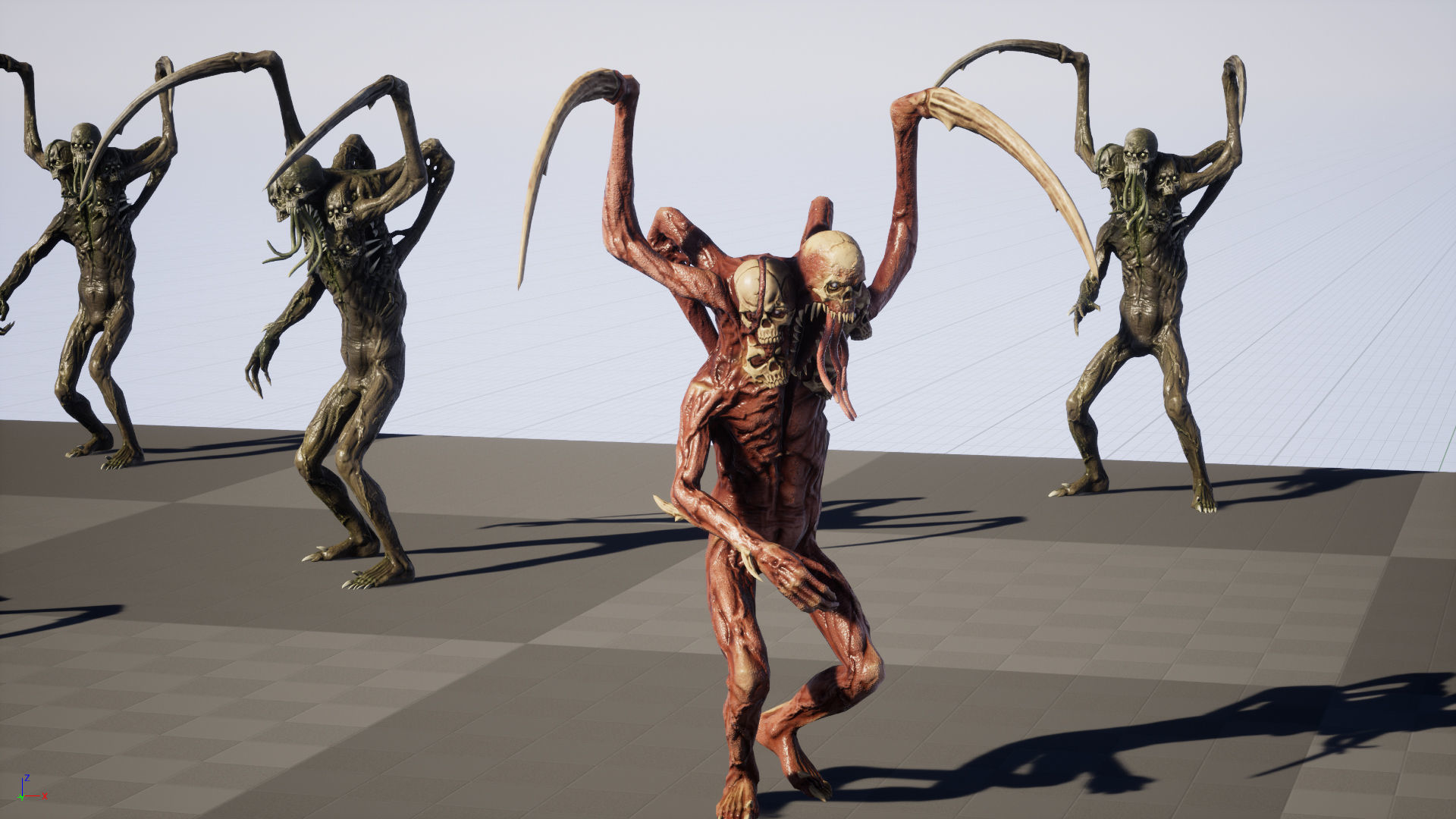 Necromutant7 humanoid creature Low-poly 3D model_35