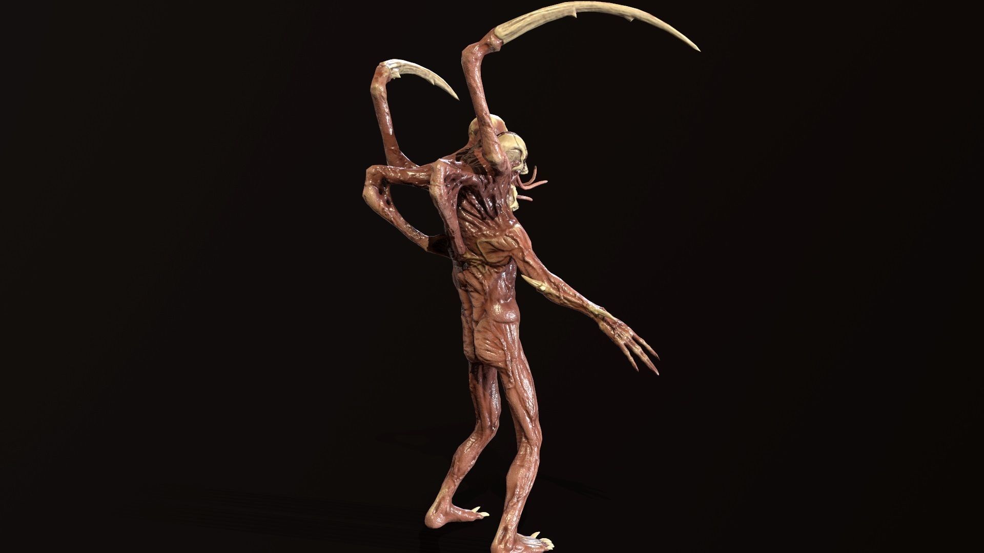 Necromutant7 humanoid creature Low-poly 3D model_10