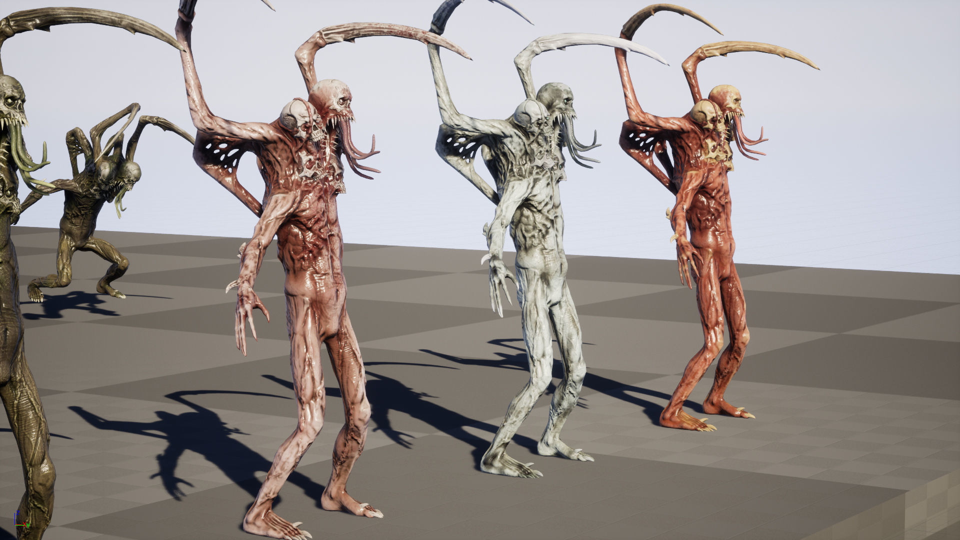 Necromutant7 humanoid creature Low-poly 3D model_33