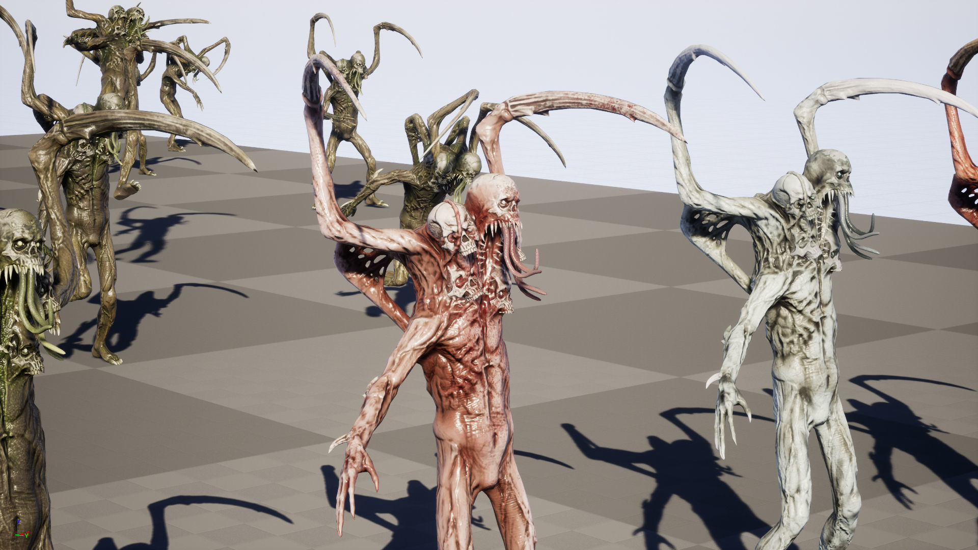Necromutant7 humanoid creature Low-poly 3D model_34