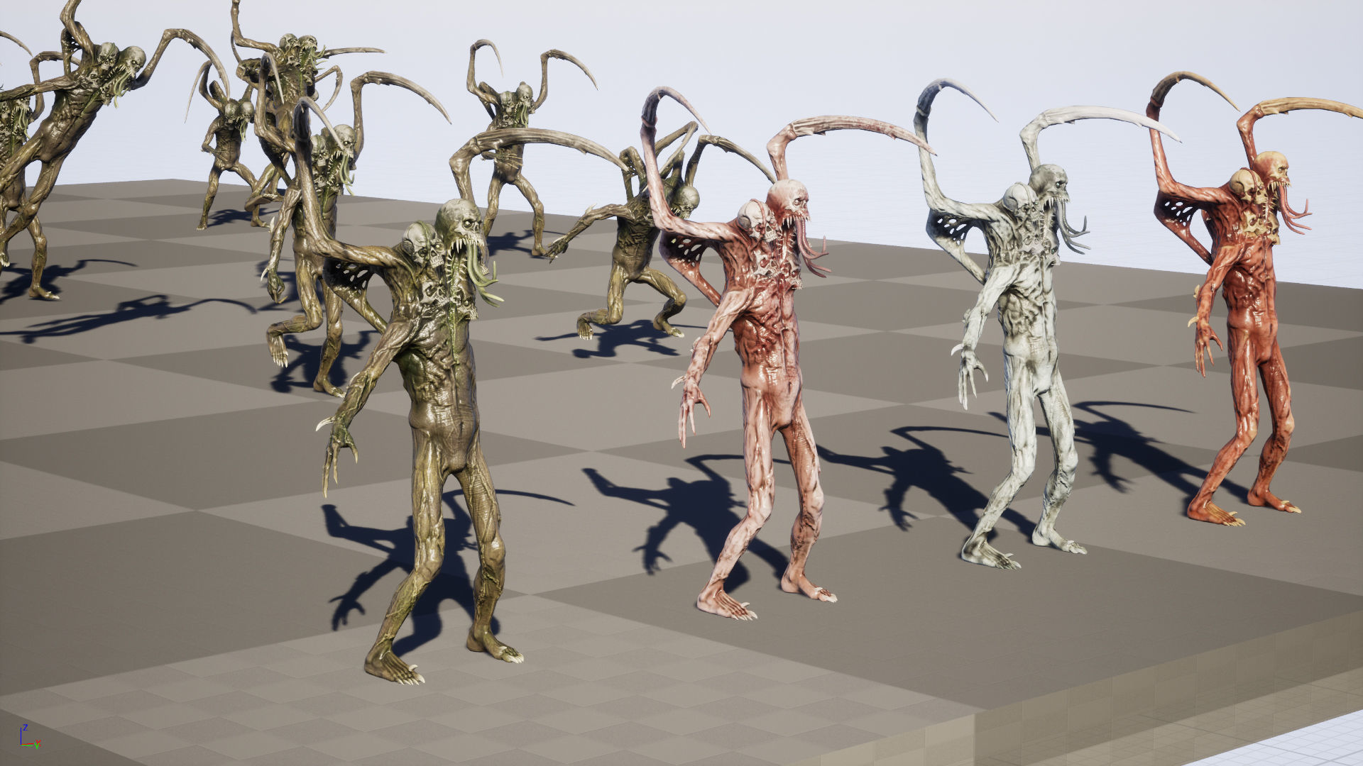 Necromutant7 humanoid creature Low-poly 3D model_30