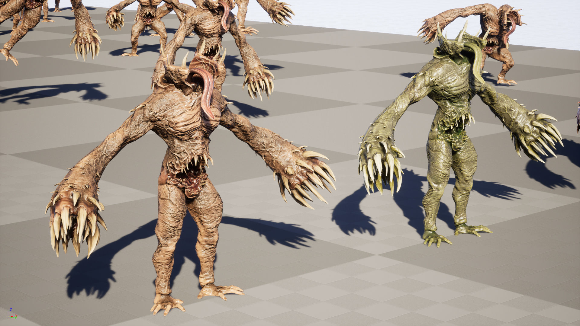Necromutant6 creature with claws and claws Low-poly 3D model_29