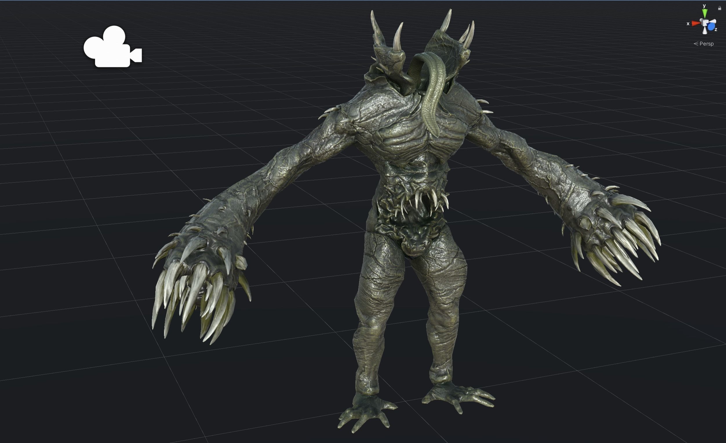Necromutant6 creature with claws and claws Low-poly 3D model_35