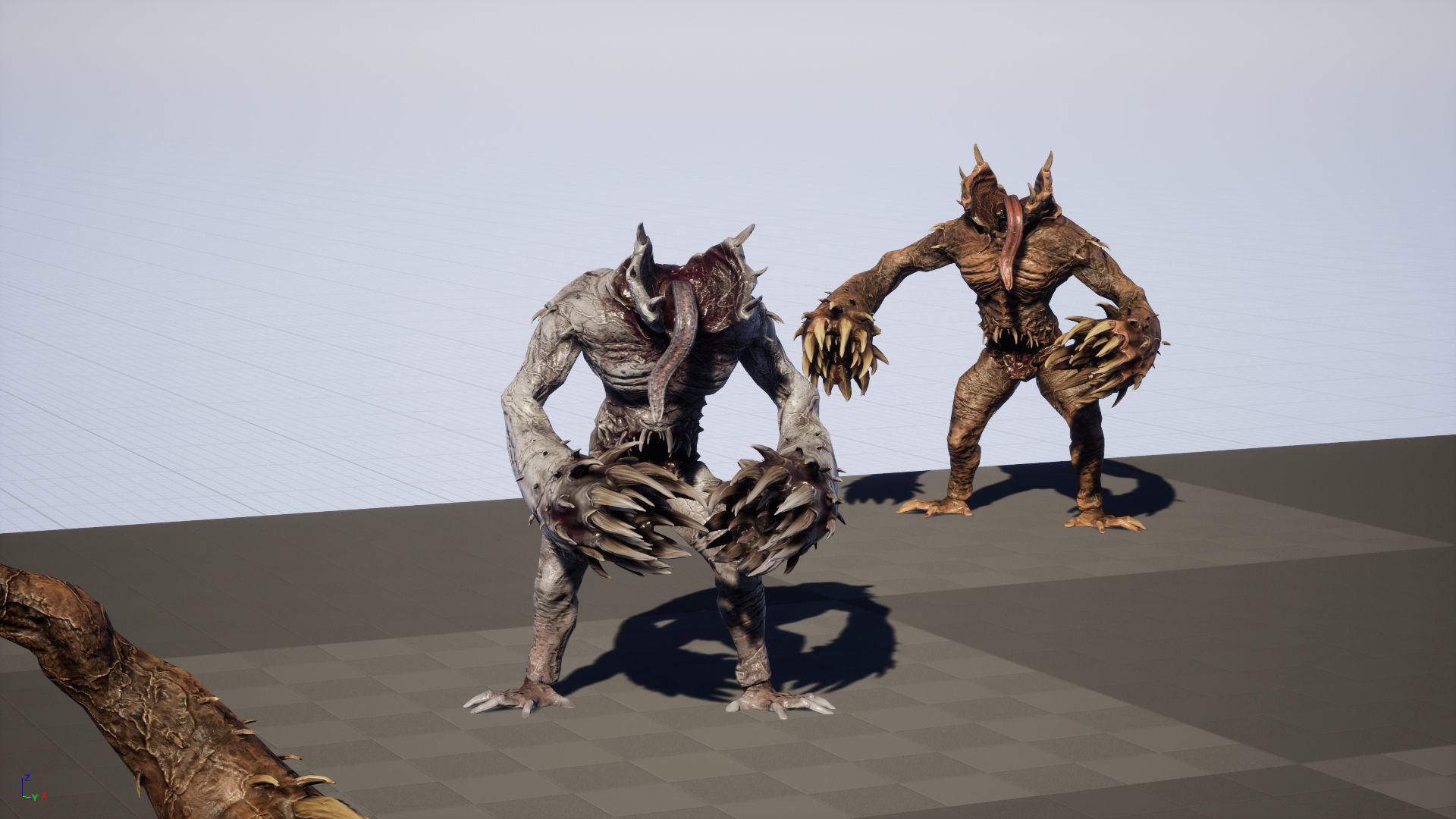 Necromutant6 creature with claws and claws Low-poly 3D model_27