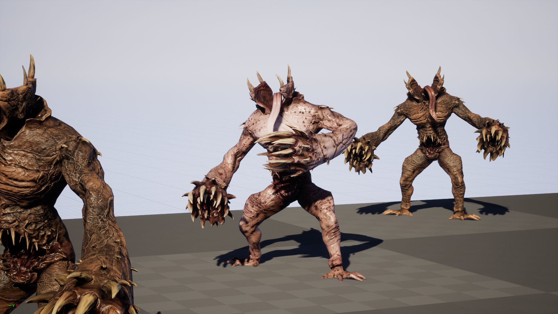Necromutant6 creature with claws and claws Low-poly 3D model_33