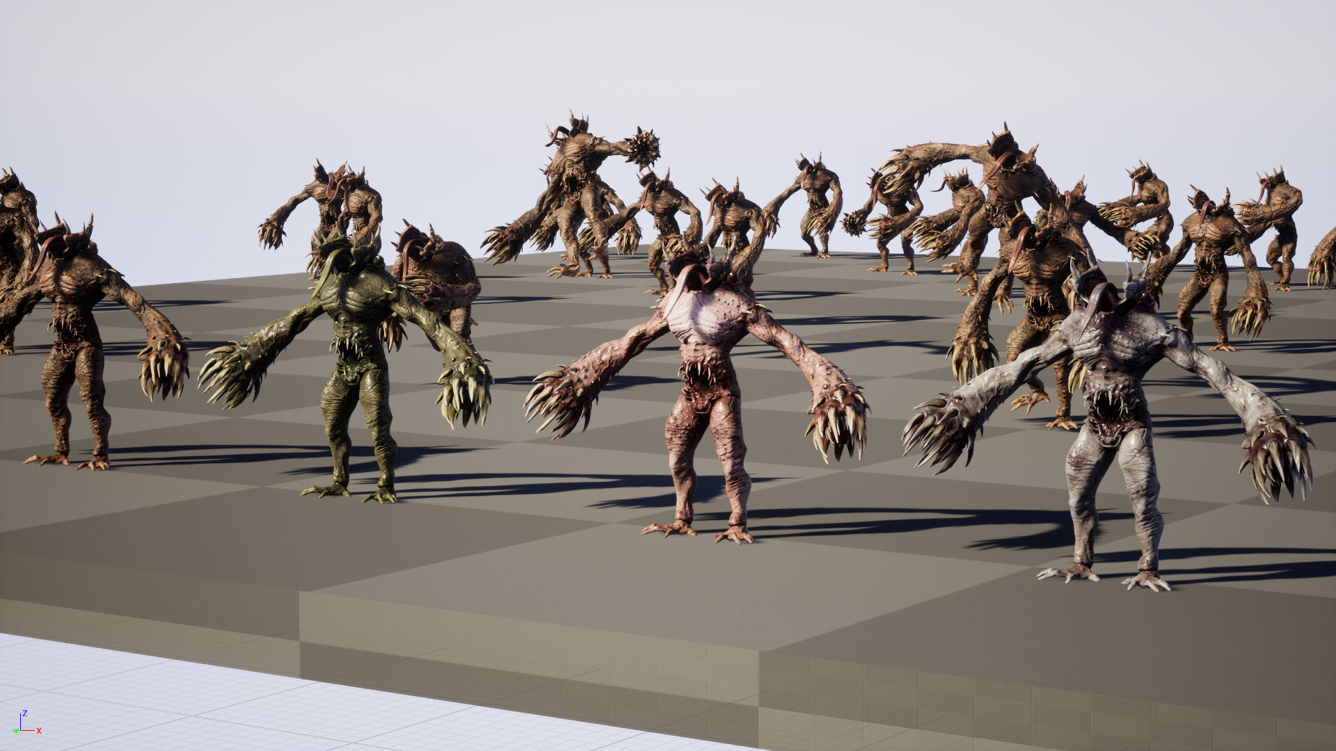 Necromutant6 creature with claws and claws Low-poly 3D model_32