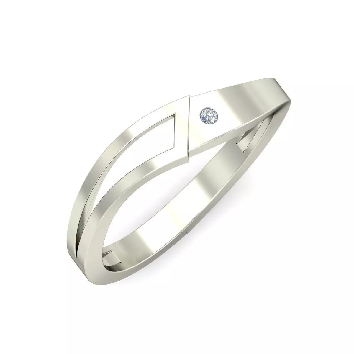 Solitaire Wedding Engagement Ring 3D print model_0