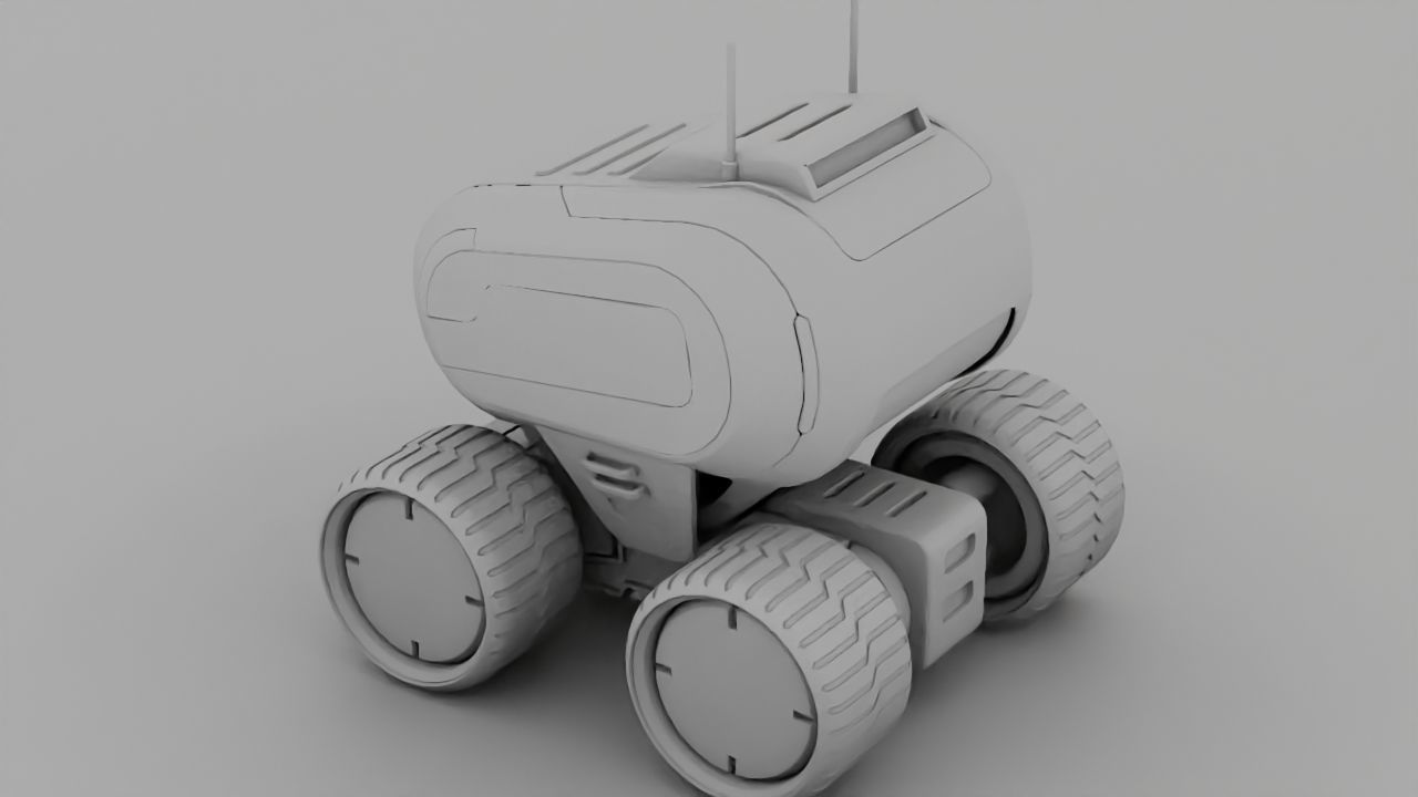 Luna Rover rigged 3D model_30