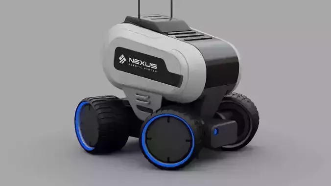 Luna Rover rigged 3D model