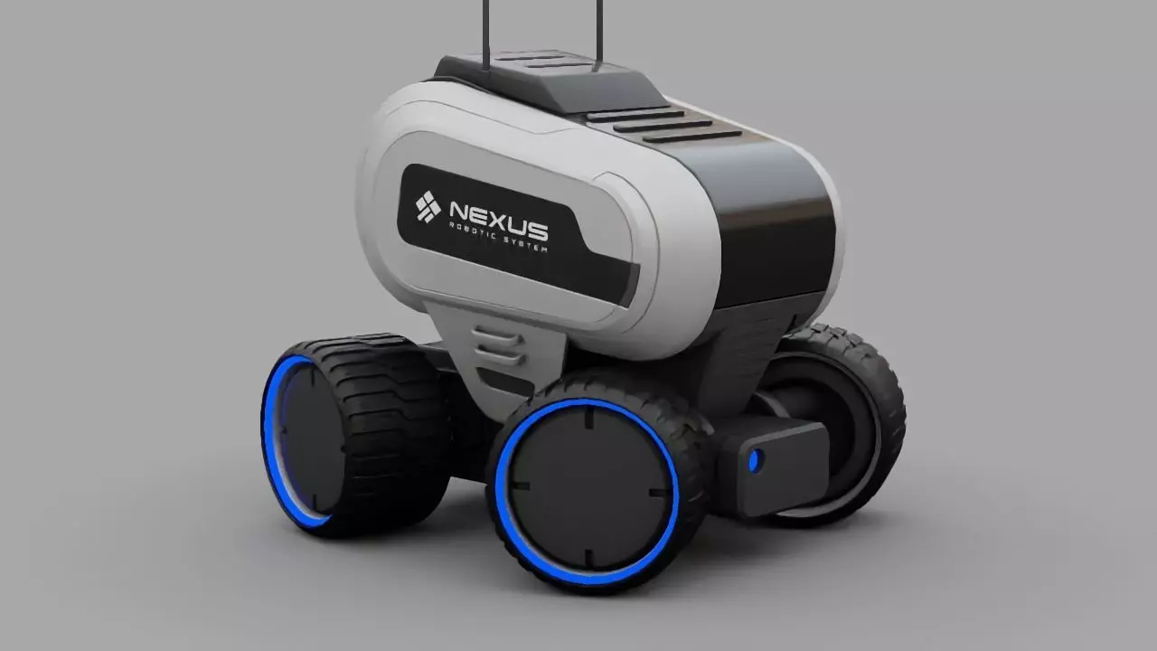 Luna Rover rigged 3D model_0